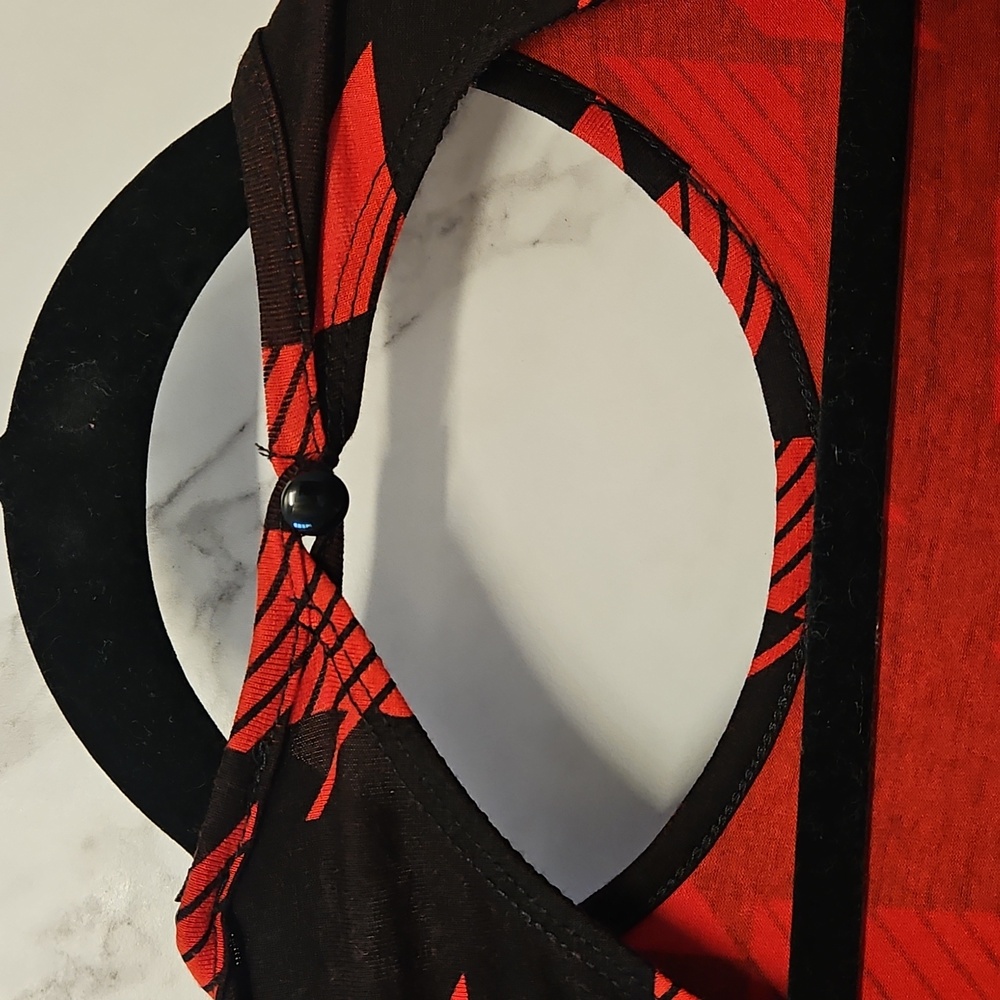 ASOS Black and Red Geometric Pattern Dress - Picture 4 of 4